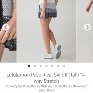 ISO 4 TALL pace rival dottie eyelet white black